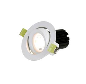 DM201257  Bruve 10 Tridonic Powered 10W 4000K 810lm 36° CRI>90 LED Engine Adjustable Round Matt White Fixed Spot light, IP20